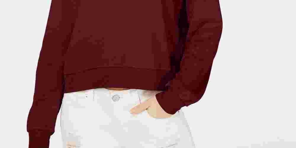 Blusa de malha waffle com zíper Crave Fame Juniors, marrom, tamanho extragrande