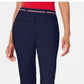 Calça feminina Tommy Hilfiger com acabamento em fita, azul-marinho, tamanho 16