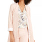 Calvin Klein Blazer Feminino Longo Sem Gola Rosa Tamanho 10 Petite