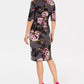 Vestido sarongue feminino com estampa floral Connected, cor carvão, tamanho 8, pequeno