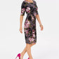 Vestido sarongue feminino com estampa floral Connected, cor carvão, tamanho 8, pequeno