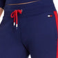 Calça listrada azul feminina Tommy Hilfiger tamanho X-G