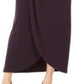 Vestido envelope falso Soutache feminino Connected roxo escuro tamanho 10 pequeno