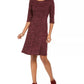 Vestido feminino com decote redondo e corte A, roxo, tamanho 10