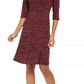 Vestido feminino com decote redondo e corte A, roxo, tamanho 10
