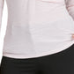 Blusa feminina DKNY com decote transpassado texturizado, rosa, tamanho extragrande