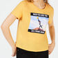 Camiseta Cell Signal do Rei Leão da Disney Junior, tamanho médio, amarela