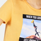 Camiseta Cell Signal do Rei Leão da Disney Junior, tamanho médio, amarela