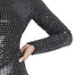 Vestido Beatriz Feminino Guss com Lantejoulas e Costas Descoberto, Preto, Tamanho Grande