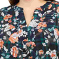Blusa Tommy Hilfiger Feminina Estampada Gola Dividida Azul Marinho Tamanho 3X