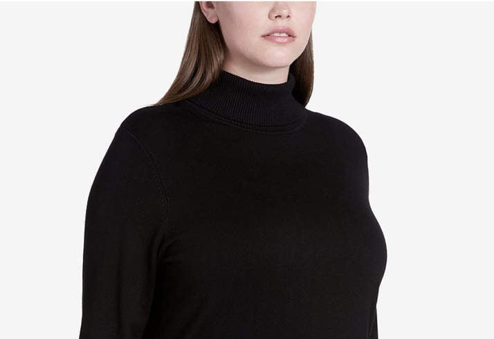 Suéter Calvin Klein Feminino Gola Alta Preto Tamanho 3X