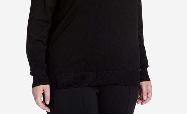 Suéter Calvin Klein Feminino Gola Alta Preto Tamanho 3X