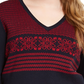 Suéter Tommy Hilfiger Feminino Cotton Ivy Fair Isle Azul Tamanho 2X