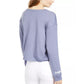 Camiseta Stitch Henley da Disney Junior, tamanho P, azul marinho