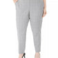 Calça Calvin Klein Plus Size Estampada com Cinto Feminina Cinza Tamanho 20W
