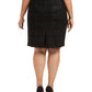 Calvin Klein Saia Lápis Tweed Plus Size Feminina Preta Tamanho 18W
