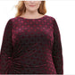 Vestido tubinho de veludo com manga comprida Tommy Hilfiger feminino plus size 18W vermelho