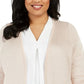 Calvin Klein Cardigan Duster Feminino Plus Size Rosa Tamanho 1X