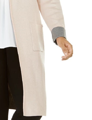 Calvin Klein Cardigan Duster Feminino Plus Size Rosa Tamanho 1X