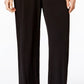 Macacão feminino NY Collection com sobrepeliz e cinto, pernas largas, preto, tamanho pequeno grande