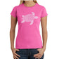 Camiseta feminina La Pop Art com arte de palavras, rosa tartaruga, tamanho extragrande