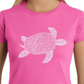 Camiseta feminina La Pop Art com arte de palavras, rosa tartaruga, tamanho extragrande
