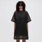 OS LAYERED T-DRESS - BLACK
