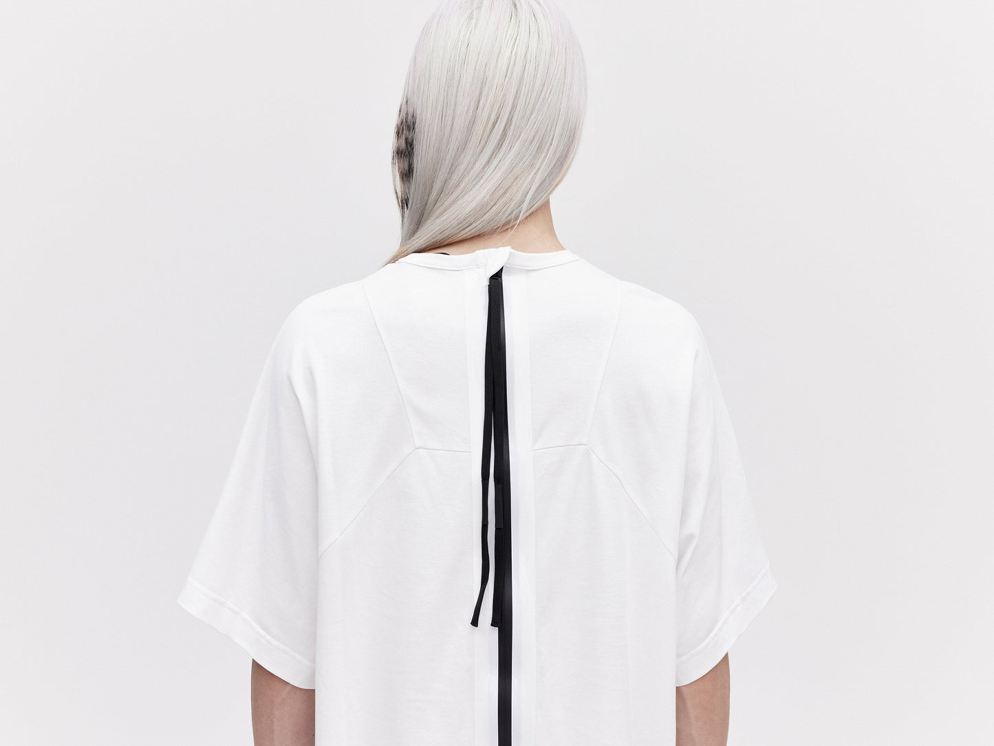 O.S Zip Back Tee - White