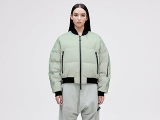 Reflective Bomber Down Jacket - Reflective Jade