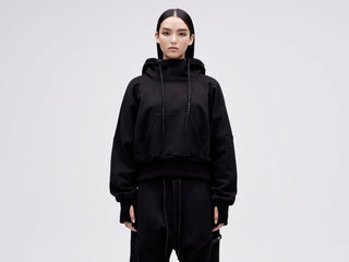 Cropped Hoodie - Black