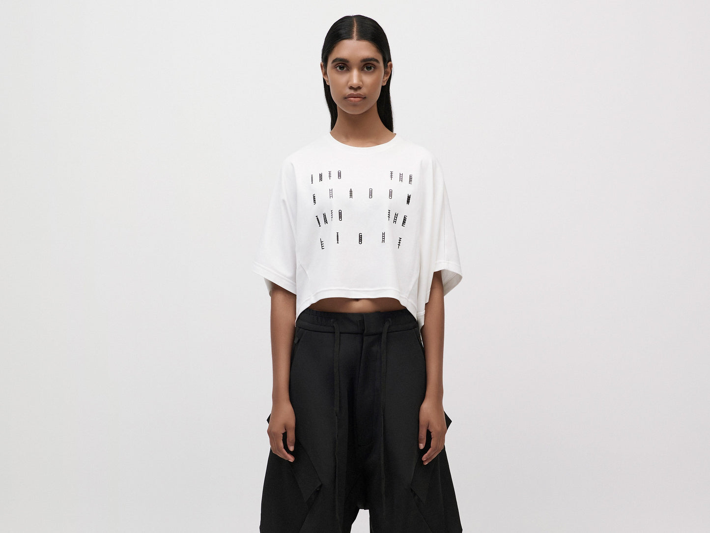 Cropped Tee - White