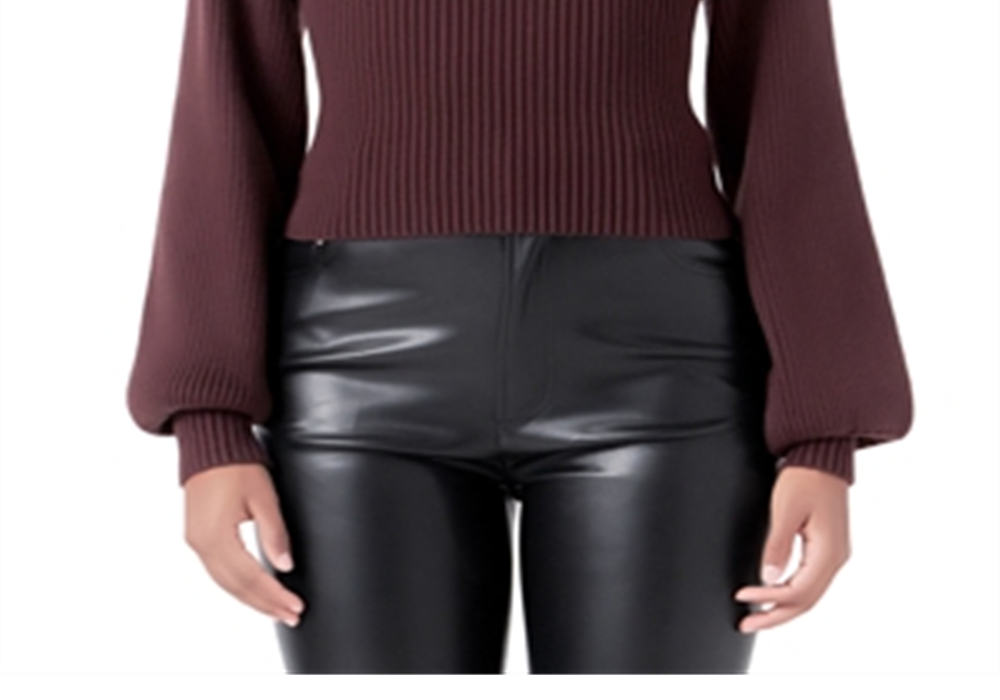 Blusa de malha com manga balão Endless Rose