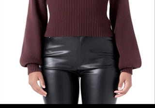 Blusa de malha com manga balão Endless Rose