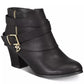 Botas femininas Thalia Sodi Tully Strap pretas tamanho 7 M