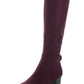 Bota feminina Charter Club Jaccque Bow Back Grommet salto bloco roxo tamanho 5,5 M