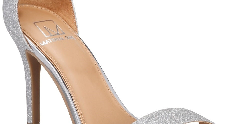 Material Girl Blaire Sandálias de duas peças femininas cinza tamanho 10,5M