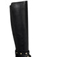 Botas de montaria altas femininas Thalia Sodi Vallie em couro sintético, pretas, tamanho 9 M
