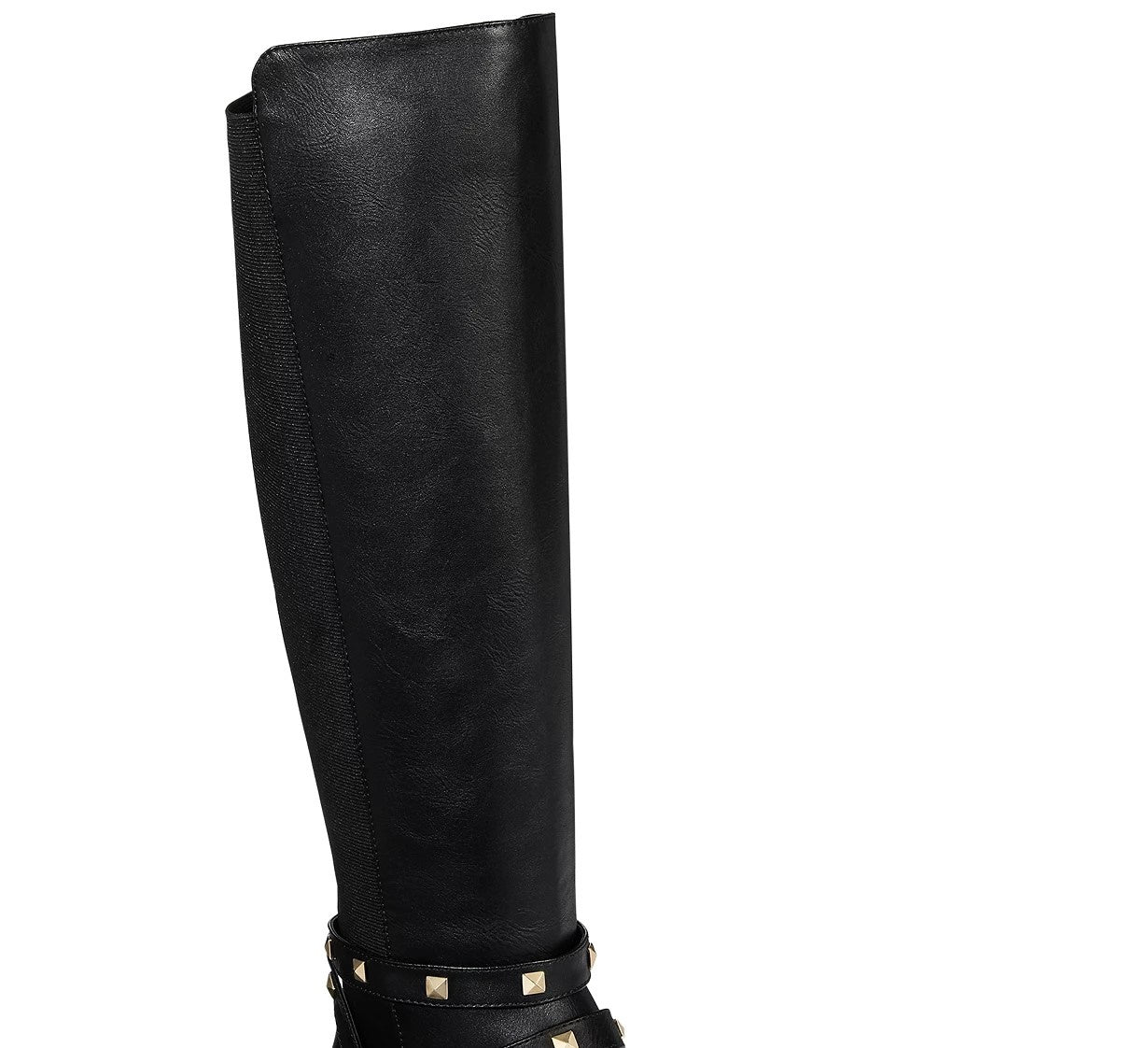 Botas de montaria altas femininas Thalia Sodi Vallie em couro sintético, pretas, tamanho 9 M