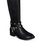 Botas de montaria altas femininas Thalia Sodi Vallie em couro sintético, pretas, tamanho 9 M
