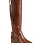 Material Girl Botas de montaria femininas Winnnie de couro sintético, tamanho médio, marrom, 5 M