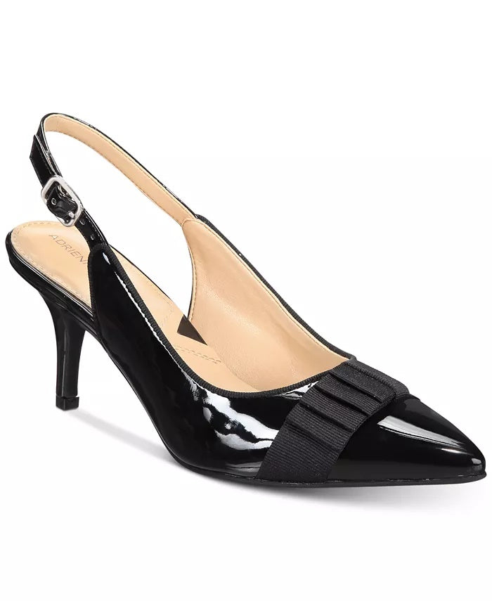 Adrienne Vittadini Shandy Slingback Feminino Preto Tamanho 8,5M