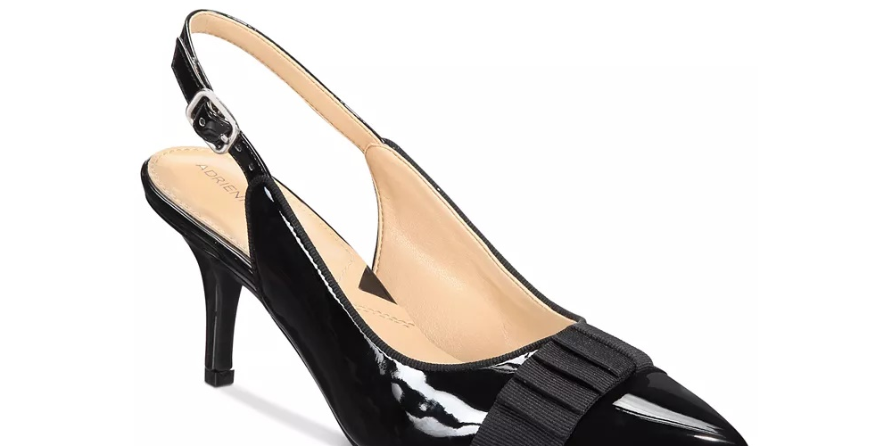 Adrienne Vittadini Shandy Slingback Feminino Preto Tamanho 8,5M
