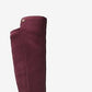Botas de montaria femininas Michael Kors Bromley de couro com bico fechado acima do joelho, roxas, tamanho 5,5