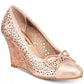 Rialto Cameka Dress Toe Cap Wedges Laranja Tamanho 10 M