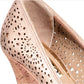Rialto Cameka Dress Toe Cap Wedges Laranja Tamanho 10 M