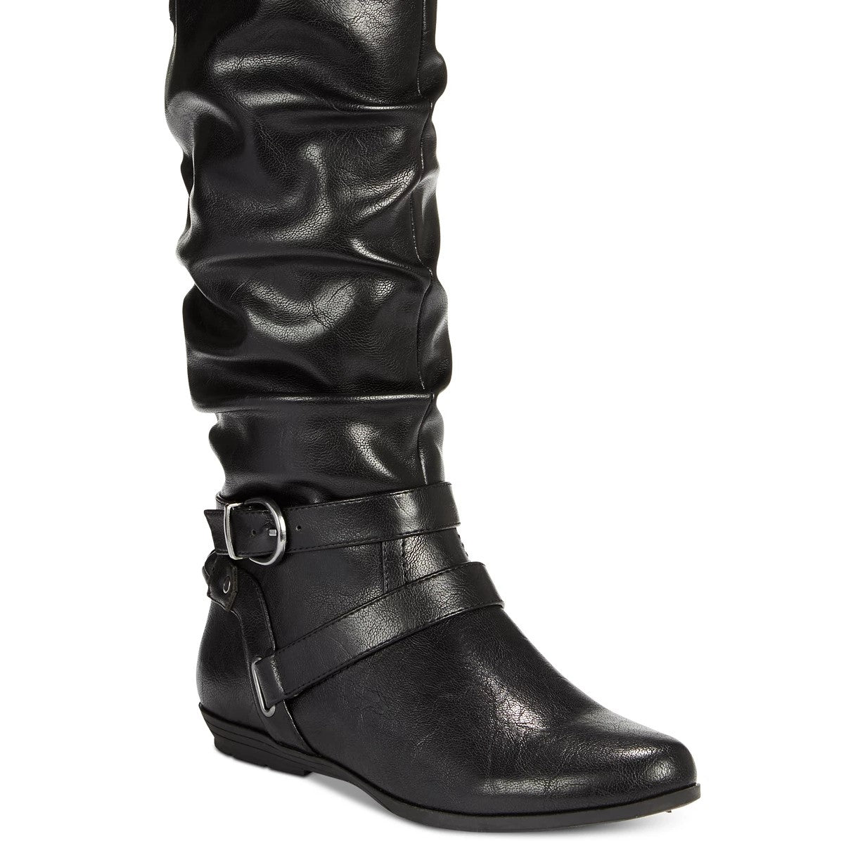 Botas de montaria Fairfield de cano alto e cano alto, femininas, da White Mountain, pretas, tamanho 8 M