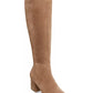 Botas Steve Madden Hero 50/50 com salto bloco, bege, tamanho 9 M