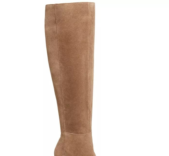 Botas Steve Madden Hero 50/50 com salto bloco, bege, tamanho 9 M