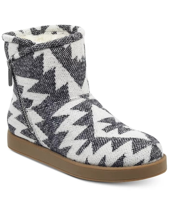 Botas femininas Indigo Rd Ashley Fabric com bico fechado e cano médio para clima frio, azul, tamanho 7,5 M