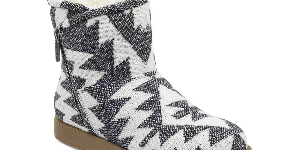 Botas femininas Indigo Rd Ashley Fabric com bico fechado e cano médio para clima frio, azul, tamanho 7,5 M